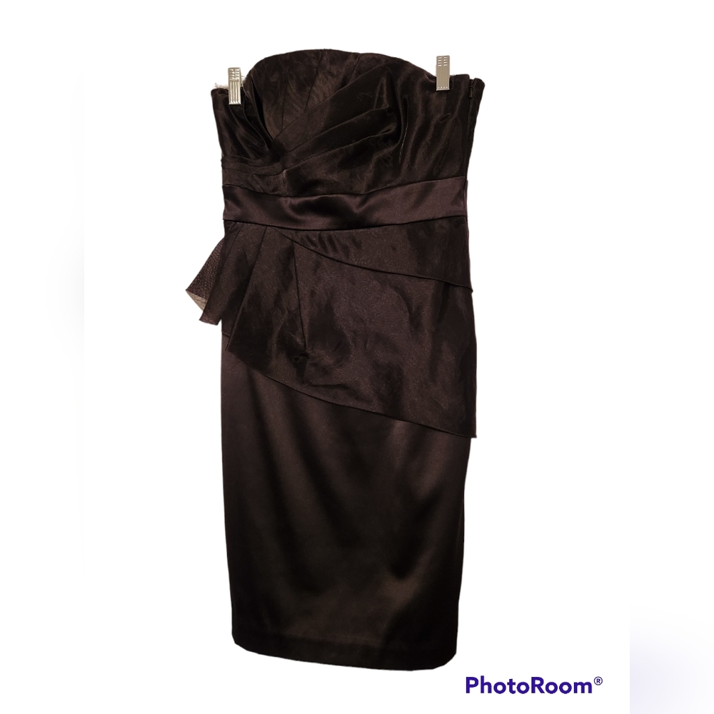 White House Black Market Black Strapless Dress Size 4